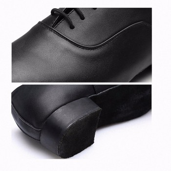 New Modern Dance Shoes Men Ballroom Tango Latin Waltz Dance Shoes Soft Bottom Shockproof Comfort Glossy and Dark Side Uppers