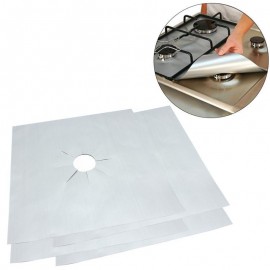 4pcs Universal Oven Liner Gas Hob Protector Sheets Square Heat Resistant Burner Cooker Protector Washable Reusable Pad 27*27cm