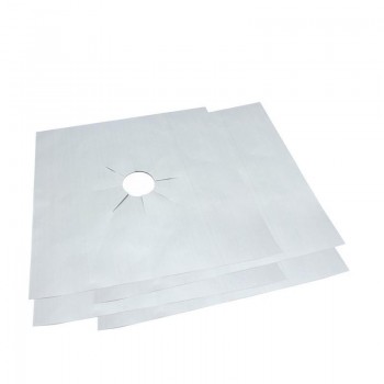 4pcs Universal Oven Liner Gas Hob Protector Sheets Square Heat Resistant Burner Cooker Protector Washable Reusable Pad 27*27cm