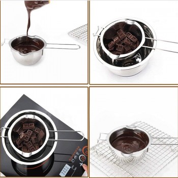Stainless Steel Double Boiler, Chocolate Butter Universal Melting Pot, Fondant Caramel Melt Bow, Cheese Pan Heating Baking Tools