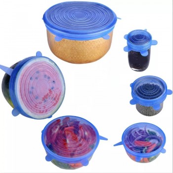 Reusable silicon stretch lids universal lid Silicone food wrap bowl pot lid silicone cover pan cooking Kitchen Stoppers