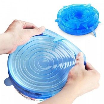 Reusable silicon stretch lids universal lid Silicone food wrap bowl pot lid silicone cover pan cooking Kitchen Stoppers