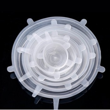 6Pcs/Set Silicone Caps covers Silicone Stretch Lids Vacuum Seal Suction Silicone Cover Food Fresh Fruit Keeping Lid Kitchen Tool