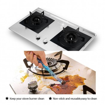 4PCS Gas Stove Protectors Cover Burner Non-stick Reusable Top Hob Stovetop Liners Gas Range Protectors Pad