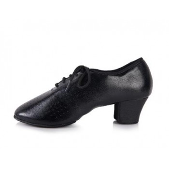 Genuine Leather Latin Dance Shoes Sneakers WOMEN SHOES Jazz Modern Shoe Non-slip Soft Sole Vamp Heel 5cm Slip-UP BD T1 Ballroom