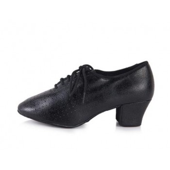 Genuine Leather Latin Dance Shoes Sneakers WOMEN SHOES Jazz Modern Shoe Non-slip Soft Sole Vamp Heel 5cm Slip-UP BD T1 Ballroom