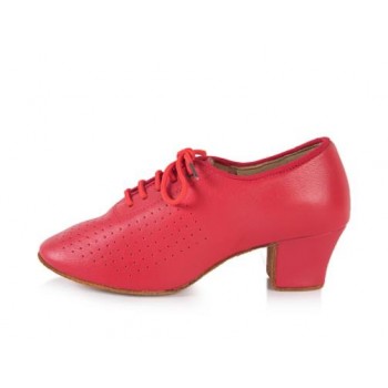 Genuine Leather Latin Dance Shoes Sneakers WOMEN SHOES Jazz Modern Shoe Non-slip Soft Sole Vamp Heel 5cm Slip-UP BD T1 Ballroom