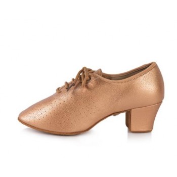 Genuine Leather Latin Dance Shoes Sneakers WOMEN SHOES Jazz Modern Shoe Non-slip Soft Sole Vamp Heel 5cm Slip-UP BD T1 Ballroom