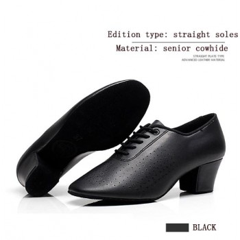 Genuine Leather Latin Dance Shoes Sneakers WOMEN SHOES Jazz Modern Shoe Non-slip Soft Sole Vamp Heel 5cm Slip-UP BD T1 Ballroom