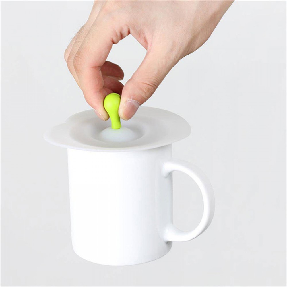 1Pc Silicone Cup Cover Tea Coffee Lid Suction Cap Covers Heat Resistant Drinkware Mugs silicone clip cup lid