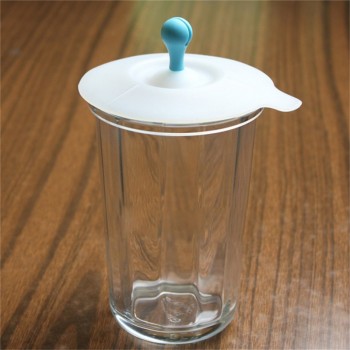 1Pc Silicone Cup Cover Tea Coffee Lid Suction Cap Covers Heat Resistant Drinkware Mugs silicone clip cup lid