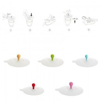 1Pc Silicone Cup Cover Tea Coffee Lid Suction Cap Covers Heat Resistant Drinkware Mugs silicone clip cup lid
