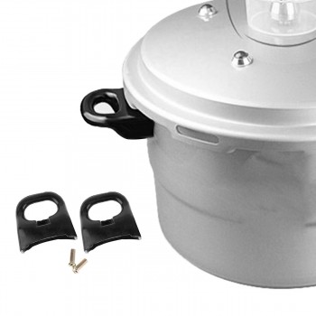 2Pcs Bakelite Metal Kitchen Pot Handle with Screws Short Replacement Side Handles for Pressure Cooker Steamer Stockpot Pan Pot