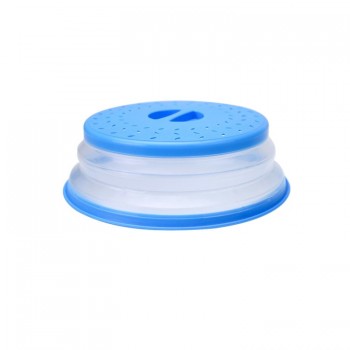 Collapsible Microwave Cover Silicone Fruit Vegetables Colander Strainer Washing Basket Folding Microwave Plate Lid Kitchen Tools