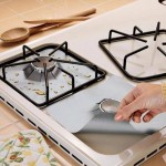 4pcs Reusable Glass Fiber Foil Gas Stove Burner Temperature Anti-fouling and oil Protector Liner Cleaning  Mat Kitchen gadgets