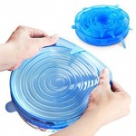 Creative 6pcs/set of Silicone Cover Fresh Stretch Bowl Vacuum Sealed Lid Microwave/Cup/Mug/Fruit Cap for Kitchen Storage