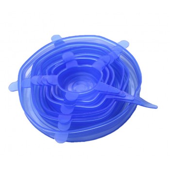 Creative 6pcs/set of Silicone Cover Fresh Stretch Bowl Vacuum Sealed Lid Microwave/Cup/Mug/Fruit Cap for Kitchen Storage