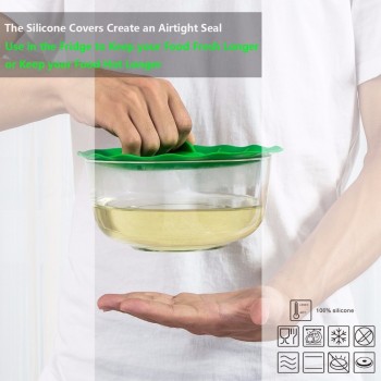 WALFOS Silicone Cooking Food Storage Suction Lid Microwave food cover frying pan lids Bowl Cover silicone pot lid cover