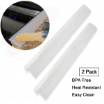Set Of  2 Kitchen Silicone Stove Counter Gap Cover Heat Resistant Wide amp; Long Gap Filler Seals Spills Between Counter