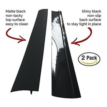 Set Of  2 Kitchen Silicone Stove Counter Gap Cover Heat Resistant Wide amp; Long Gap Filler Seals Spills Between Counter