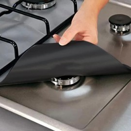 4pcs/set Gas Stove Cooker Protectors Cover/Liner Clean Mat Pad Gas Burner Covers Stove top Protector Kitchen Accessories