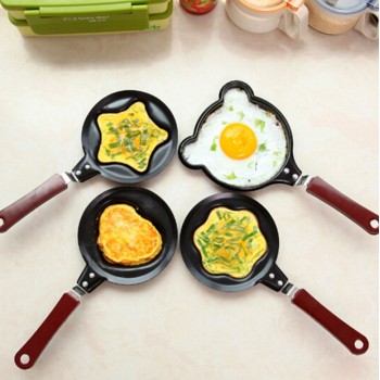 Cute Shaped Egg Mould Pans Nonstick Stainless Mini Breakfast Egg Frying Pans Cooking Tools Steel Kitchen Accessoories