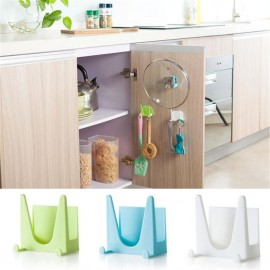 New Quality Plastic Kitchen Pot Pan Cover Shell Cover Sucker Tool Bracket Storage Rack D1028