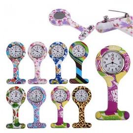 Silicone Fashion Silicone Nurses Watch Brooch Tunic Fob Pocket Stainless Dial Watches  LXH