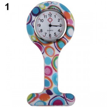 Silicone Fashion Silicone Nurses Watch Brooch Tunic Fob Pocket Stainless Dial Watches  LXH