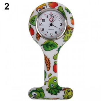 Silicone Fashion Silicone Nurses Watch Brooch Tunic Fob Pocket Stainless Dial Watches  LXH