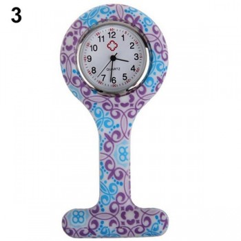 Silicone Fashion Silicone Nurses Watch Brooch Tunic Fob Pocket Stainless Dial Watches  LXH