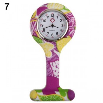 Silicone Fashion Silicone Nurses Watch Brooch Tunic Fob Pocket Stainless Dial Watches  LXH