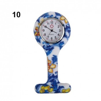 Silicone Fashion Silicone Nurses Watch Brooch Tunic Fob Pocket Stainless Dial Watches  LXH