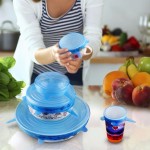 2019 New Universal Silicone Lid 6pcs Keep Pet Food Fresh Fit Pan Bowl Dish Fruit amp; Vegetables Wrap Great Seal Can Stretch Lids