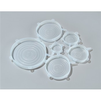 2019 New Universal Silicone Lid 6pcs Keep Pet Food Fresh Fit Pan Bowl Dish Fruit amp; Vegetables Wrap Great Seal Can Stretch Lids