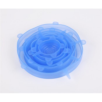 2019 New Universal Silicone Lid 6pcs Keep Pet Food Fresh Fit Pan Bowl Dish Fruit amp; Vegetables Wrap Great Seal Can Stretch Lids