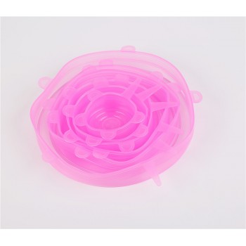 2019 New Universal Silicone Lid 6pcs Keep Pet Food Fresh Fit Pan Bowl Dish Fruit amp; Vegetables Wrap Great Seal Can Stretch Lids