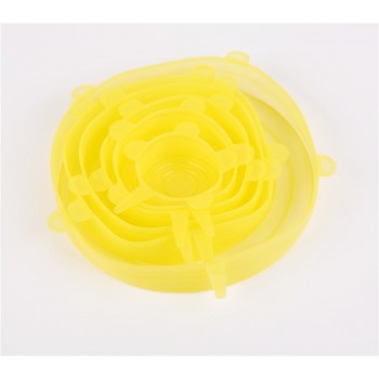 2019 New Universal Silicone Lid 6pcs Keep Pet Food Fresh Fit Pan Bowl Dish Fruit amp; Vegetables Wrap Great Seal Can Stretch Lids