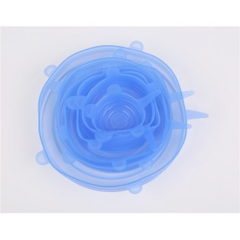 2019 New Universal Silicone Lid 6pcs Keep Pet Food Fresh Fit Pan Bowl Dish Fruit amp; Vegetables Wrap Great Seal Can Stretch Lids