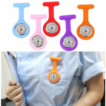 Hot Sell Fashion Pocket Watches Silicone Nurse Watch Brooch Tunic Fob Watch With Free Battery Doctor Medical reloj de bolsillo