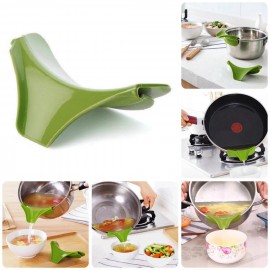 Hot Sale Kitchen Gadget Funnel Anti-spill Pans Rim Silicone Deflector Liquid Diversion Pans and Bowls Jars Kitchen Gadget Tool