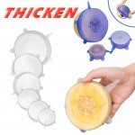 6PCS thickened Silica gel stretch lid food Preservation cover wrap bowl pot lids vacuum sealing tool cooking Kitchen accessories