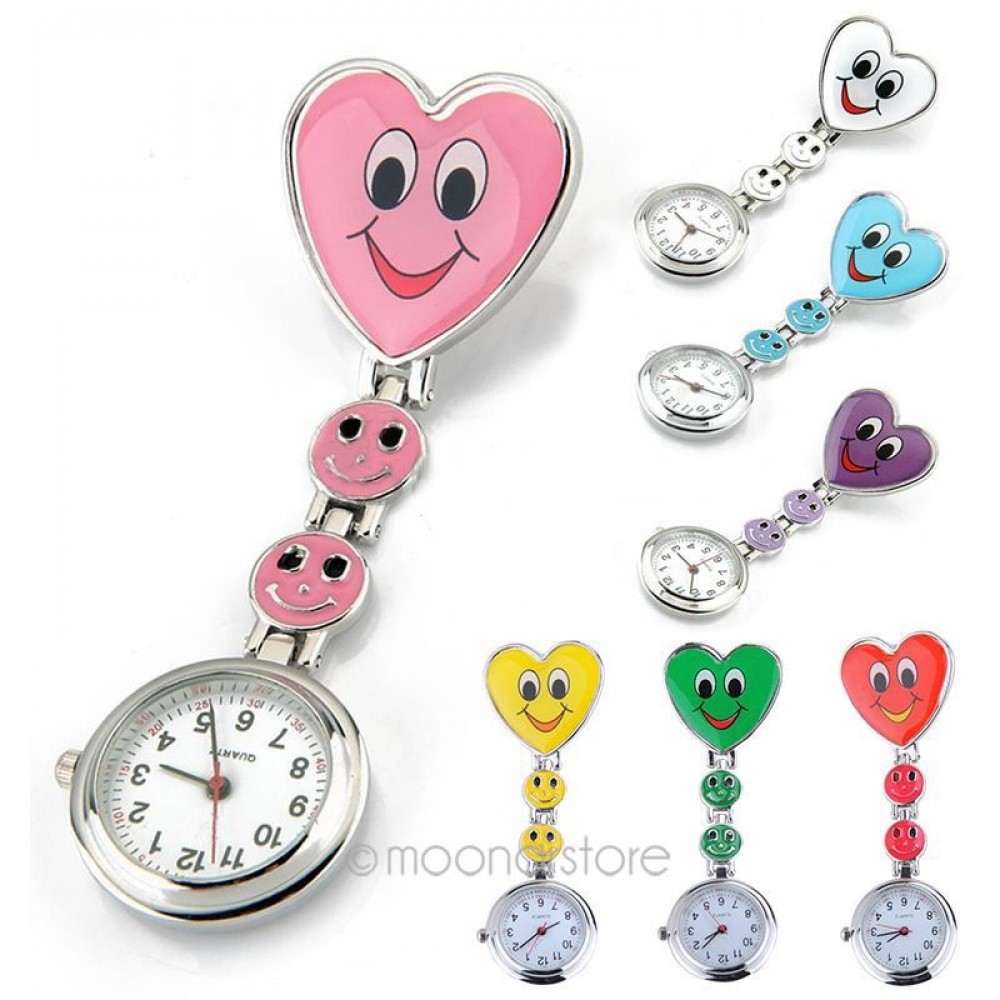 2018 Nurse Pocket watch Lovely Heart Smile Face With Medical Nurses Fashion Quartz Watches