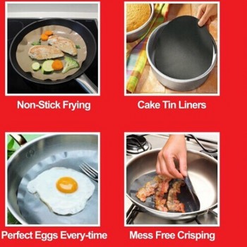2Pcs High Temperature Non - Stick Pan Frying Pan Liner High quality 2018