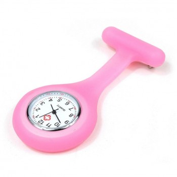 Silicone Fashion Silicone Nurses Watch Brooch Tunic Fob Pocket Stainless Dial Watches Fob Watch With Free Battery  39J