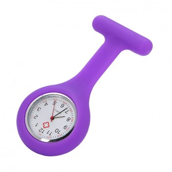 Silicone Fashion Silicone Nurses Watch Brooch Tunic Fob Pocket Stainless Dial Watches Fob Watch With Free Battery  39J