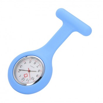 Silicone Fashion Silicone Nurses Watch Brooch Tunic Fob Pocket Stainless Dial Watches Fob Watch With Free Battery  39J
