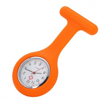 Silicone Fashion Silicone Nurses Watch Brooch Tunic Fob Pocket Stainless Dial Watches Fob Watch With Free Battery  39J