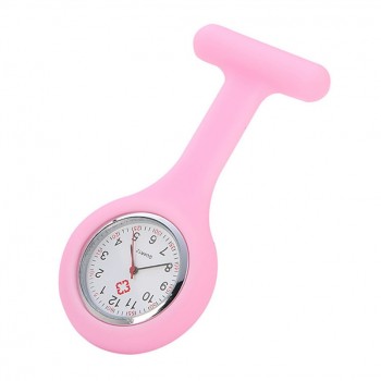 Silicone Fashion Silicone Nurses Watch Brooch Tunic Fob Pocket Stainless Dial Watches Fob Watch With Free Battery  39J