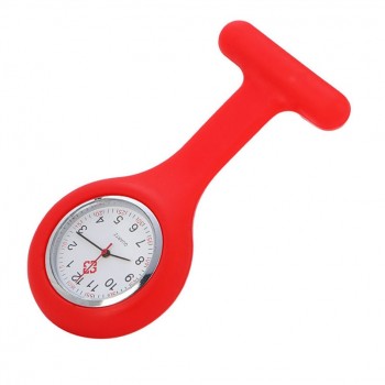 Silicone Fashion Silicone Nurses Watch Brooch Tunic Fob Pocket Stainless Dial Watches Fob Watch With Free Battery  39J